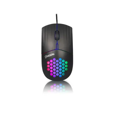 Žičani optički miš s Type-C, RGB osvjetljenjem i podesivim DPI Crna
