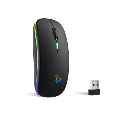 Tihi Dual Mode Miš: Punjivi Bežični Bluetooth 5.1 Crna