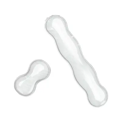 Ergonomski set podmetača za miša i oslonca za zapešće tipkovnice od silikona Proziran
