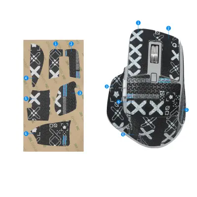 Naljepnice za miša s poboljšanim prianjanjem za Logitech MX Master 3s Crna