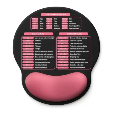 Excel Office Wrist Rest Mouse Pad - Ergonomski oslonac i neklizajuća podloga Ružičasta