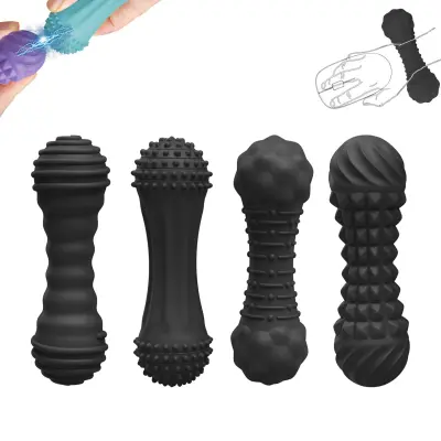 Office Mouse Wrist Rest 4-Piece Set - Ergonomski silikonski masažni oslonac za zglob Crna
