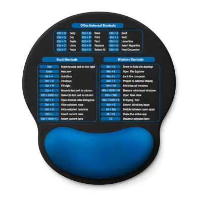Excel Office Wrist Rest Mouse Pad - Ergonomski oslonac i neklizajuća podloga Plava
