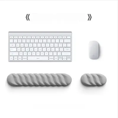 Ergonomski oslonac za zapešće tipkovnice i podloga za miša za ublažavanje umora ruku u uredu Siva
