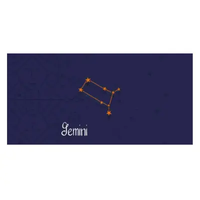 Gemini Zodiac Mouse Pad - Neklizajuća proširena gaming podloga za miša za dom, ured i internet kafiće Duboko plava