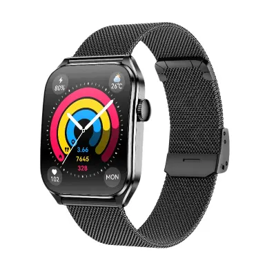 Višenamjenski pametni sat s AMOLED zaslonom, Bluetooth pozivima i praćenjem zdravlja Crna