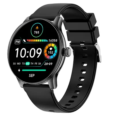 Pametni sat s fitness trackerom, monitorom otkucaja srca i spavanja Crna
