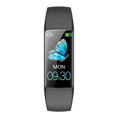 Pametna narukvica: Monitor otkucaja srca, krvnog tlaka, kisika, daljinsko zdravlje, vodootporni fitness tracker Crna