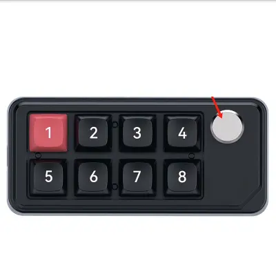 Insten Solution 8-Tipkovna Žična gamerska tipkovnica s makro definicijama i svjetlima Crna