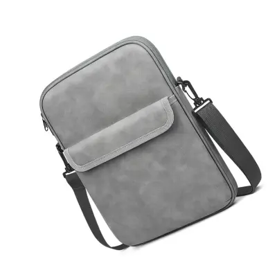 Oxford Cloth Laptop Bag: Shockproof, Waterproof Tablet Shoulder Bag for 11/13 inch Laptops Tamno siva