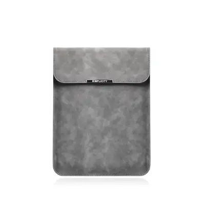 Okomita torba za prijenosno računalo s postoljem - Univerzalna 15/16 inča, Kompatibilna s MacBook Pro/Air, Siva PU Koža Siva