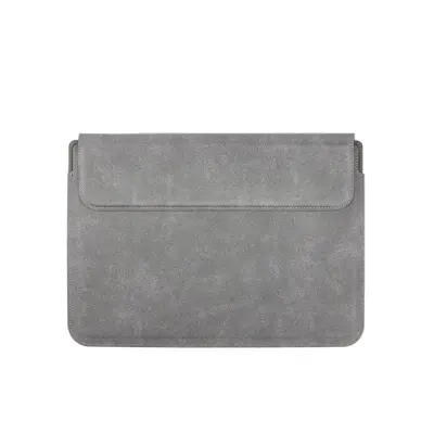 Kožna futrola za prijenosno računalo 15/16 inča Kompatibilna s Macbook, Dell, Lenovo - Višenamjenska zaštitna futrola Siva