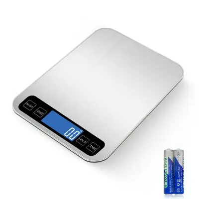 Digitalna kuhinjska vaga 5kg/0.1g - Visoko precizna elektronska vaga za hranu Srebrna
