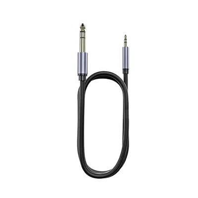 3,5 mm na 6,5 mm Dvokanalni Audio Kabel (Željezo Siva) za Mikser, Gitaru, Klavijature Željezo siva