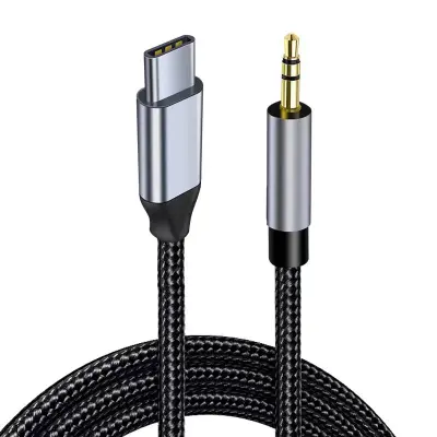 Audio kabel: Type-C do 3.5mm Aux kabel za auto i slušalice Crna