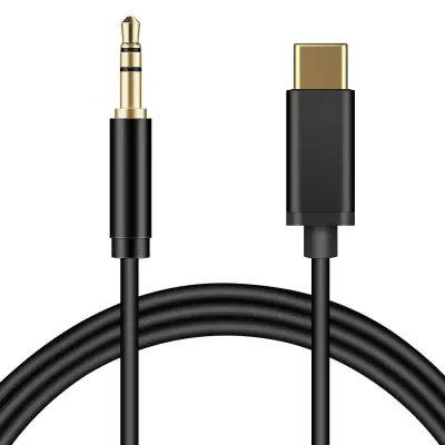 Audio kabel Type-C do 3.5mm za slušalice, auto i Bluetooth uređaje Crna