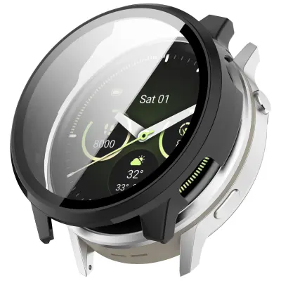 Zaštitna futrola kompatibilna s Garmin Venu 4 (41 mm) PC kaljeni film integrirana futrola - Crna Crna