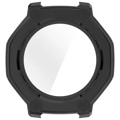 PC tvrdo kućište sa zaštitnim staklom zaslona od kaljenog stakla, kompatibilno s Amazfit T-Rex 3 Pro 48mm - Crna Crna