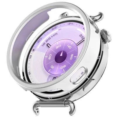 Srebrna PC polupaket šuplja zaštitna futrola kompatibilna s Huawei Watch GT6 41mm Srebrna