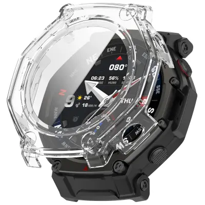 Prozirna PC zaštitna futrola s zaštitnikom zaslona od kaljenog stakla kompatibilna s Amazfit T-Rex 3 Pro 48mm Providna