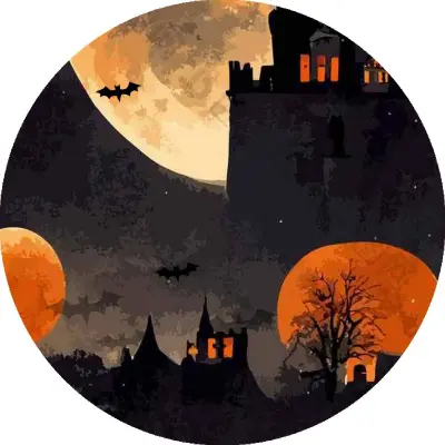 Set od 2 Halloween tematska PVC podmetača - Magnetni i dekorativni Mješovite boje