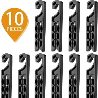 10 komada crnih plastičnih kuka za ventilacijske otvore automobila, univerzalna kopča za ventilacijske otvore automobila Crna