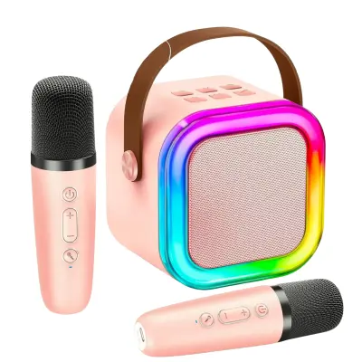 Dječji karaoke uređaj, Bluetooth mikrofon s disko svjetlima i efektima glasa za zabavu | KIDOKE