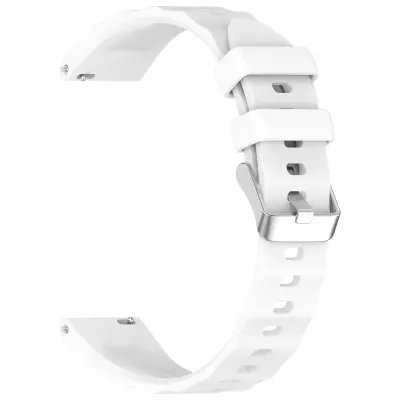 18mm Silikonska narukvica za sat kompatibilna s Huawei Watch GT6 (s oprugom) Bijela