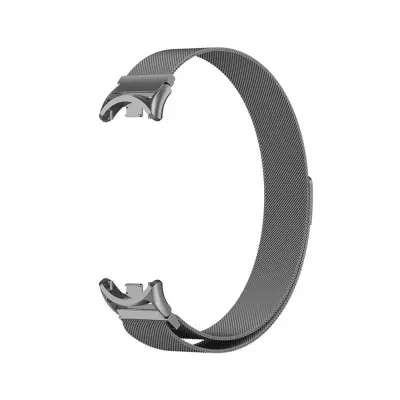 Metalni remen kompatibilan sa Xiaomi Band 8/9/10 - Magnetski dizajn s oprugom Siva