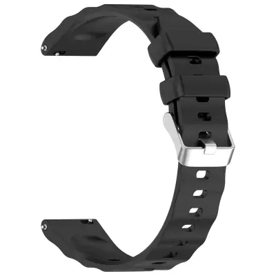 18mm Silikonska narukvica za sat kompatibilna s Huawei Watch GT6 (s oprugom) Crna