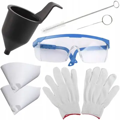 Set Pribora Za Oprskivače – Kubek Viskoznosti, Četka, Igla, 2 Lijevka, Rukavice, Naočale