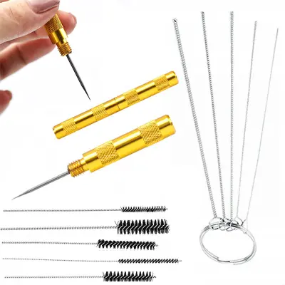 Set Alata Za Čišćenje Pištolja Za Bojanje – 5 Metalnih Četki + Zlati Probijak | Točnost, Točnost