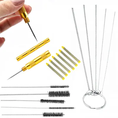 Set Pribora Za Čišćenje Pištolja Za Bojanje – Prstasti Filtar 100 Mesh | 5 Četki, 5 Metalnih Četki