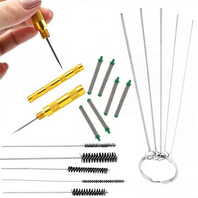 Set Pribora Za Čišćenje Pistolja Za Bojanje – Prstasti Filtar 30 Mesh, Metalne Četke | 5 Komada