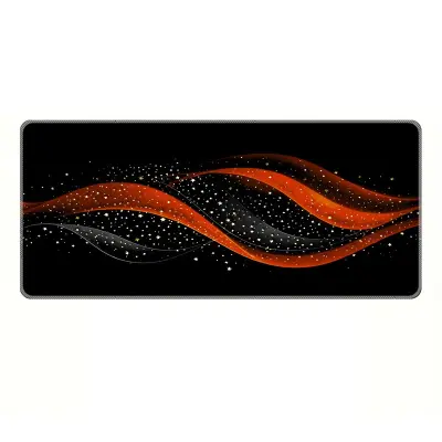 Velika crna podloga za miša od prirodne gume - 300x600 mm produžena podloga za stol za igranje Crna