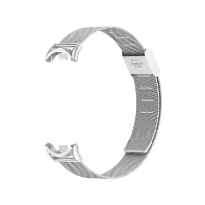 Metalna narukvica kompatibilna sa Xiaomi Mi Band 8/9/10 - Dizajn s oprugom Srebrna