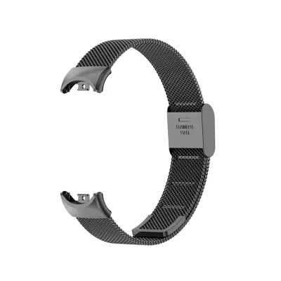 Metalni remen kompatibilan sa Xiaomi Mi Band 8/9/10 - kopča u službenom stilu Crna