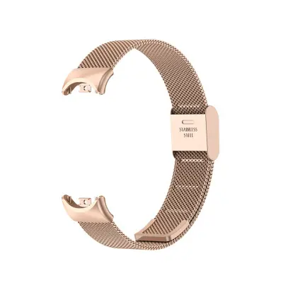 Metalni remen kompatibilan sa Xiaomi Mi Band 8/9/10 - kopča u službenom stilu Ružičasto zlato