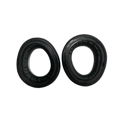 Zamjenski jastučići za uši kompatibilni sa slušalicama Beyerdynamic AVENTHO 300 - Proteinska koža, crni (2 kom) Crna