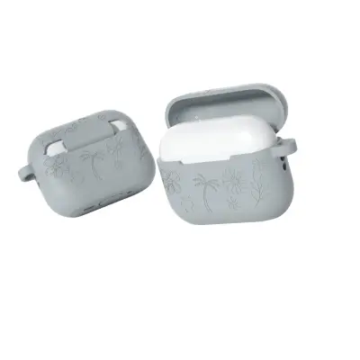Silikonska zaštitna futrola kompatibilna s Apple AirPods Pro 3 - otporna na udarce, vodu i padove Siva