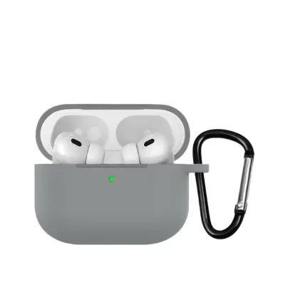 Silikonska zaštitna futrola kompatibilna s Apple AirPods Pro 3 - otporna na ogrebotine, vodootporna Siva