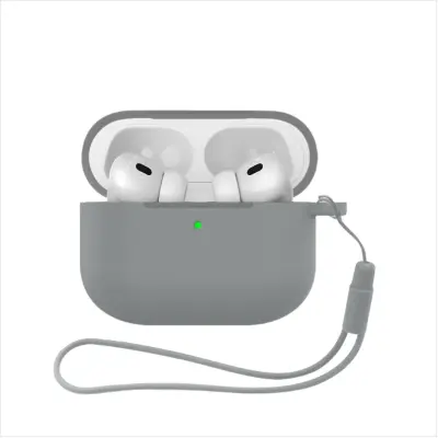 Silikonska zaštitna futrola kompatibilna s Apple AirPods Pro 3 - Dvodijelni set Siva