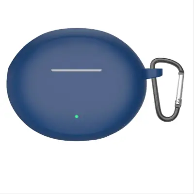 Silikonska zaštitna futrola s kukom kompatibilna s OPPO Enco Air4 Bluetooth slušalicama Plava