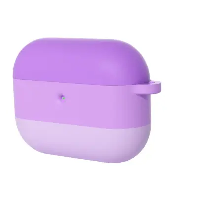Gradient silikonska zaštitna futrola kompatibilna s Apple AirPods Pro 3 s privjeskom za ključeve Ljubičasta