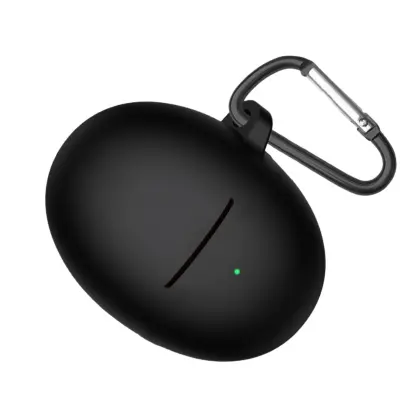 Silikonska zaštitna futrola kompatibilna s Bluetooth slušalicama Huawei Freebuds 5 - Potpuna zaštita Crna