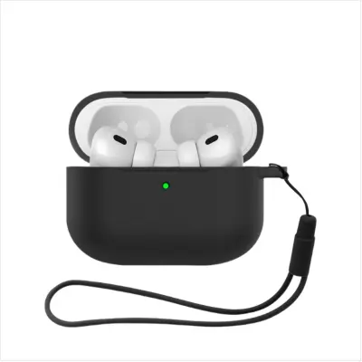 Silikonska zaštitna futrola kompatibilna s Apple AirPods Pro 3 - Dvodijelni set Crna