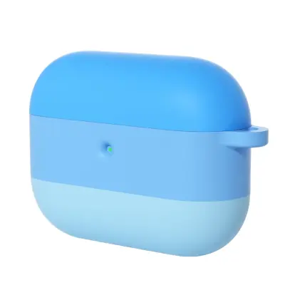 Gradient silikonska zaštitna futrola kompatibilna s Apple AirPods Pro 3 s privjeskom za ključeve Plava