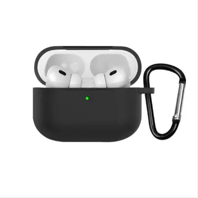 Silikonska zaštitna futrola kompatibilna s Apple AirPods Pro 3 - otporna na ogrebotine, vodootporna Crna