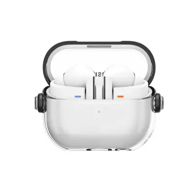 Prozirna crna PC TPU futrola za Bluetooth slušalice kompatibilna sa Samsung Galaxy Buds3/3 Pro Prozirna crna