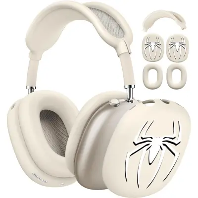Spider Design Protective Case Set Compatible with AirPods Max 1/2 Generation Bijela